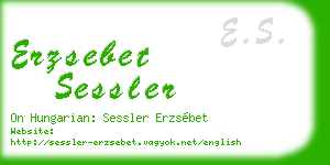 erzsebet sessler business card