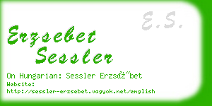 erzsebet sessler business card